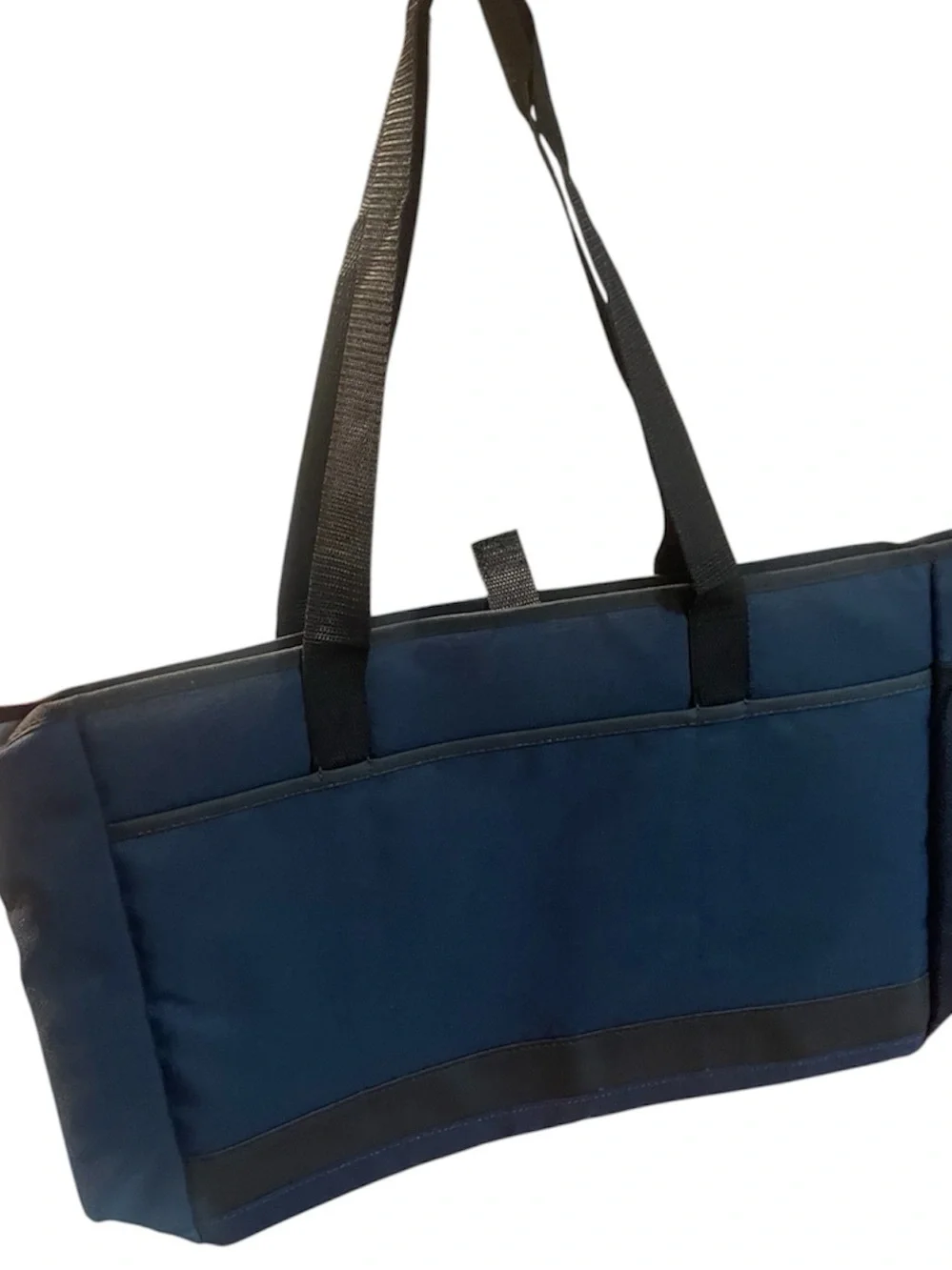 Mobile Office Laptop Tote Navy Blue Padded Bag